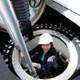 La ministra de defensa francesa, Florence Parly, saliendo de un submarino nuclear.
Foto: Ludovic Marin (AP)